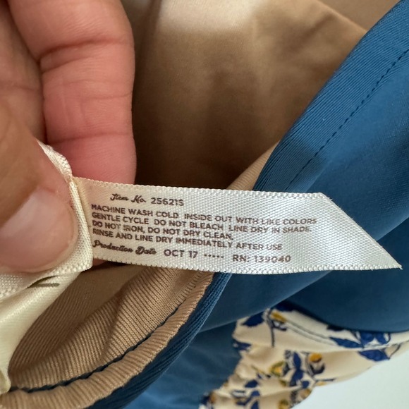 Matilda Jane Blue & Yellow Floral Ruched 'Bathing Beauty' One-Piece Swimsuit L - Picture 5 of 9